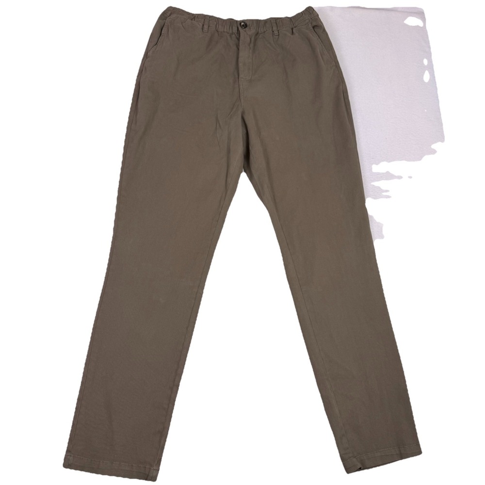 Cove USA Chino Pants‎ Men's 38x32 Beige Khaki Stretch Waist Elastic Athleisure
